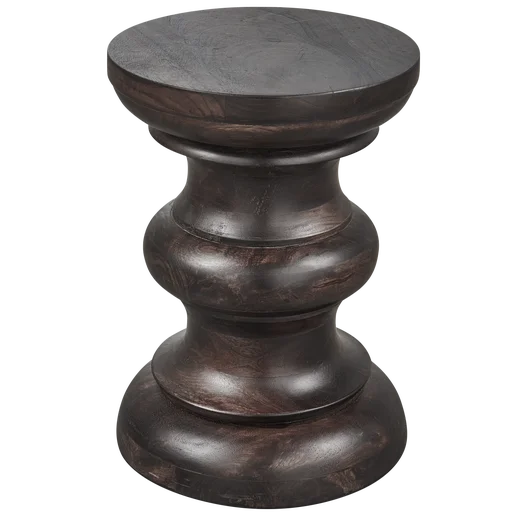 Bijzettafel hout bruin Ø30 cm