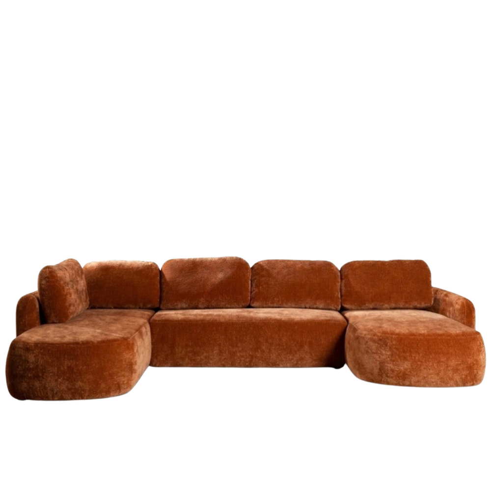Hoekbank Talio ja terracotta 6-zits