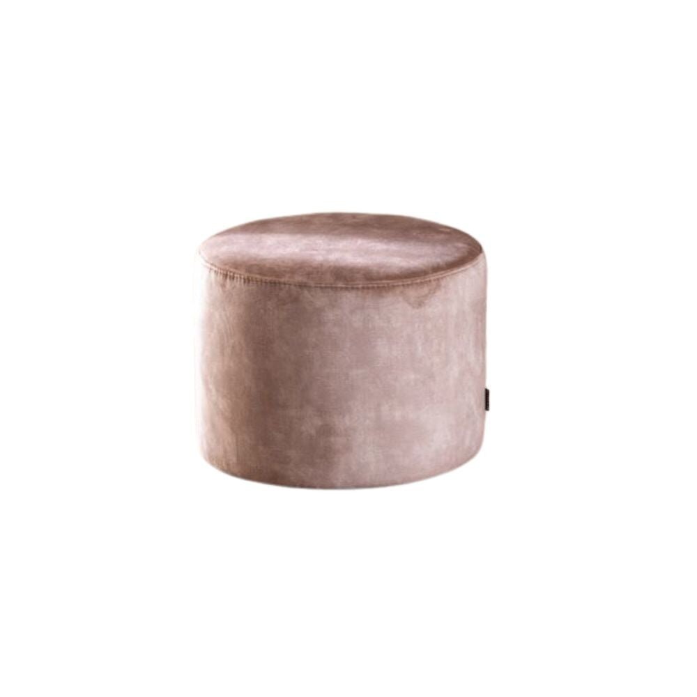 Poef velours taupe 50 cm