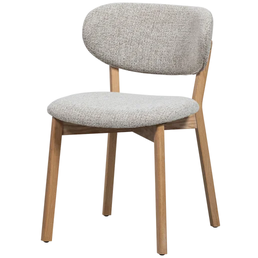 Eetkamerstoel polyester naturel 51 cm