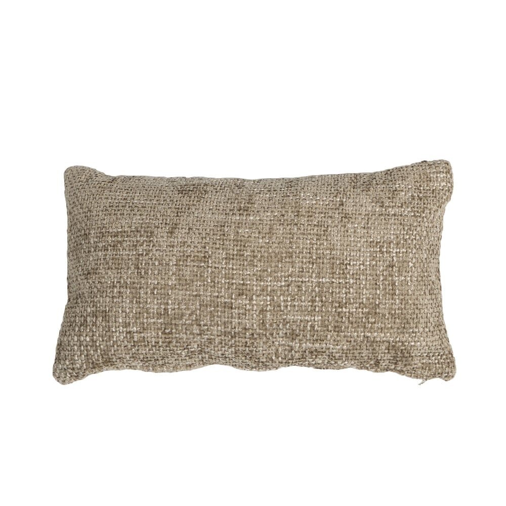 Kussen chenille taupe 25 × 45 cm