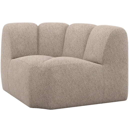 Bank chenille beige 110 × 74 cm hoog