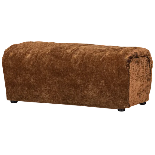 Poef polyester bruin