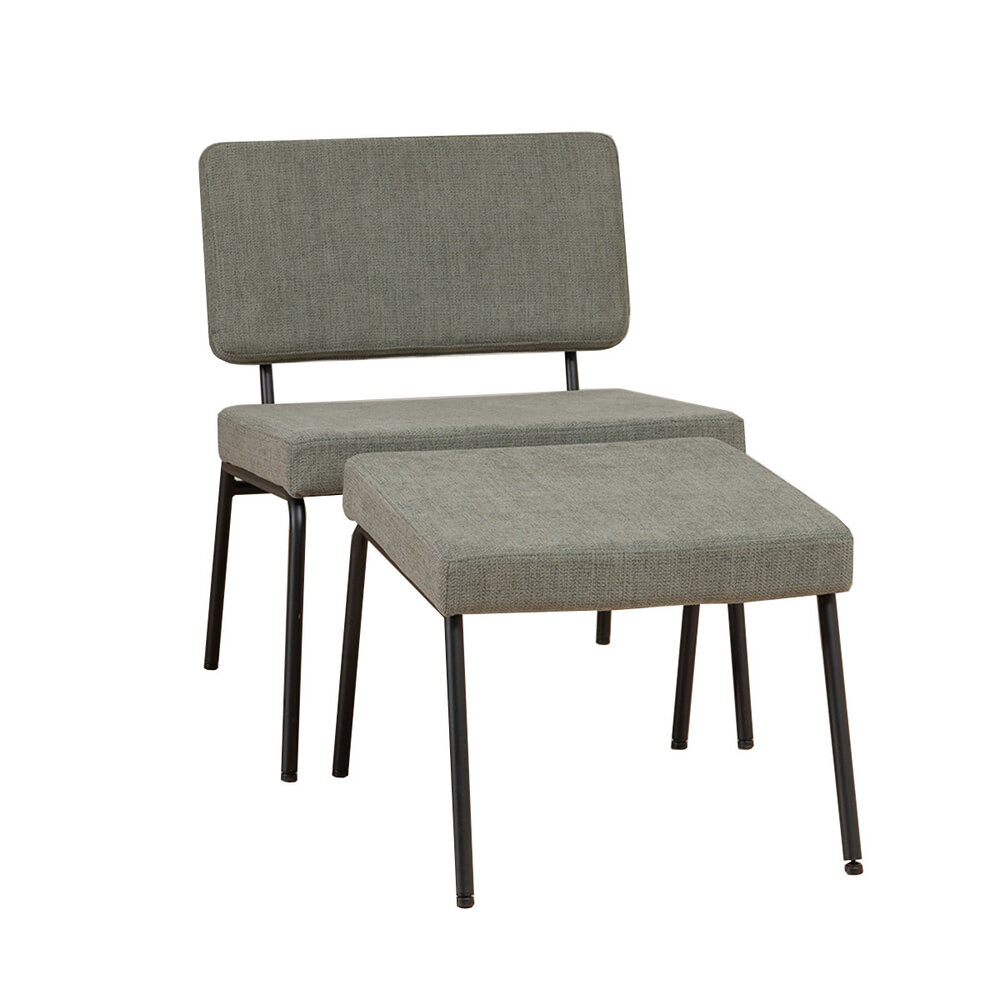 Fauteuil gerecycled polyester groen
