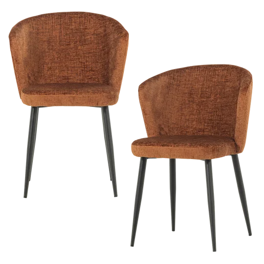 Eetkamerstoel velours set van 2 57 × 84 cm hoog