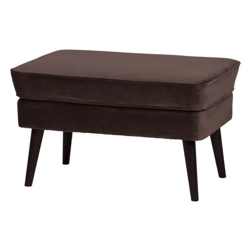 Poef velours bruin 77 cm