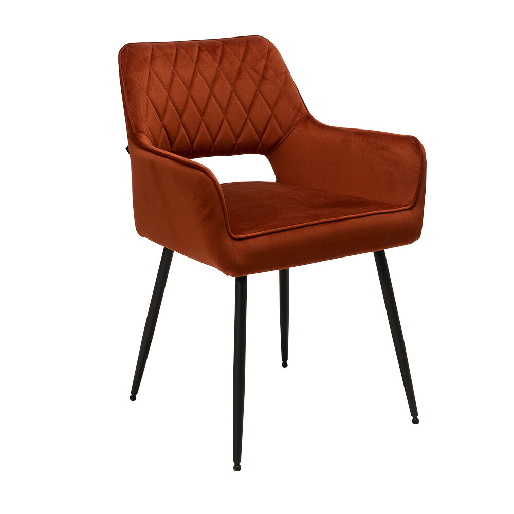 Stoel velours koper 57 cm