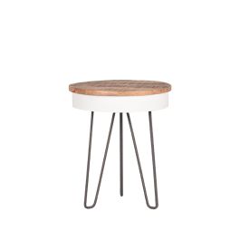 Bijzettafel metaal wit
