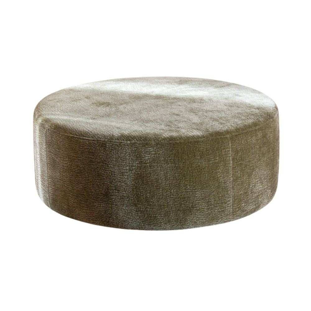 Poef Ilvo chenille groen rond Ø100 cm