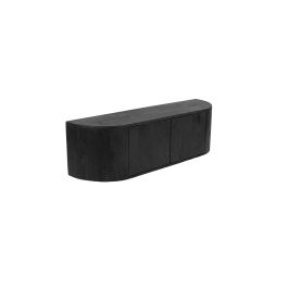 Tv-meubel mangohout zwart 140 cm