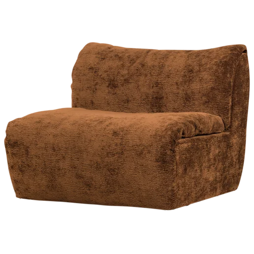Bank polyester bruin 1-zits