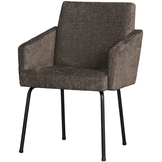 Eetkamerstoel polyester grijs 61 cm