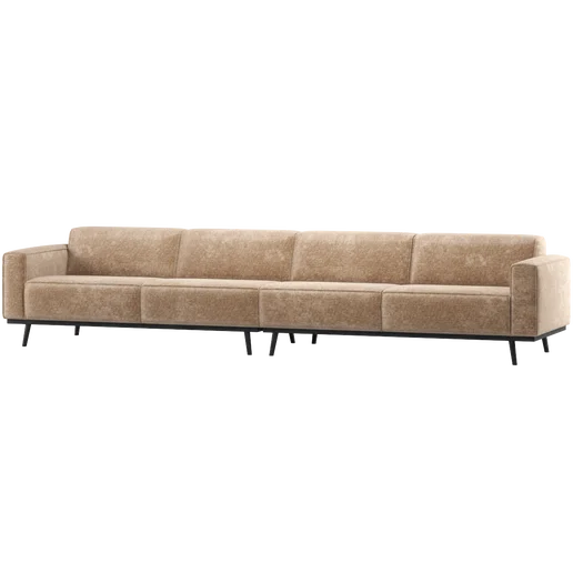 Bank roze 4-zits 372 cm