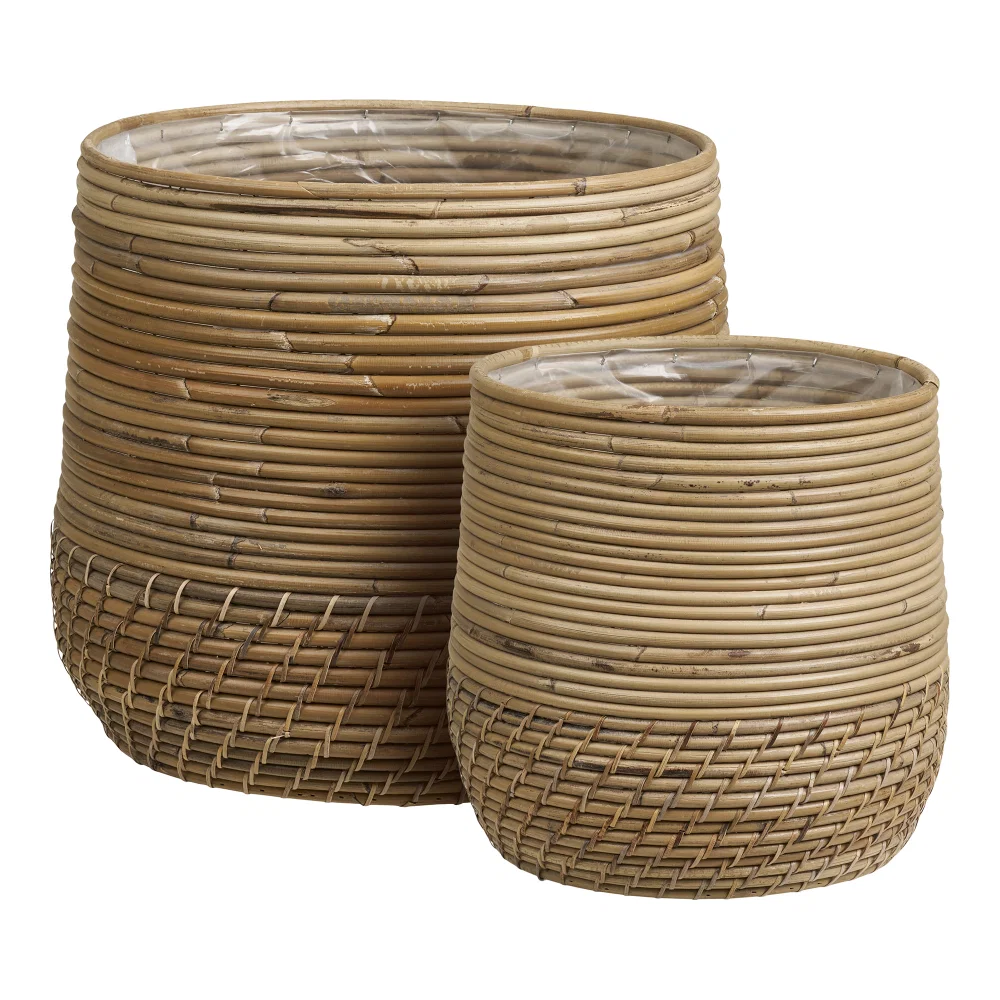 Mand Linis kubu rotan naturel 25 cm