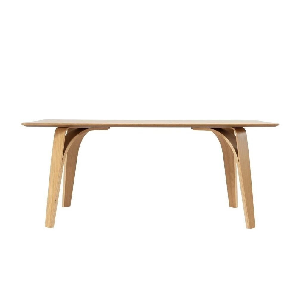 Eettafel MDF + eikenfineer naturel eiken 180 × 90 cm