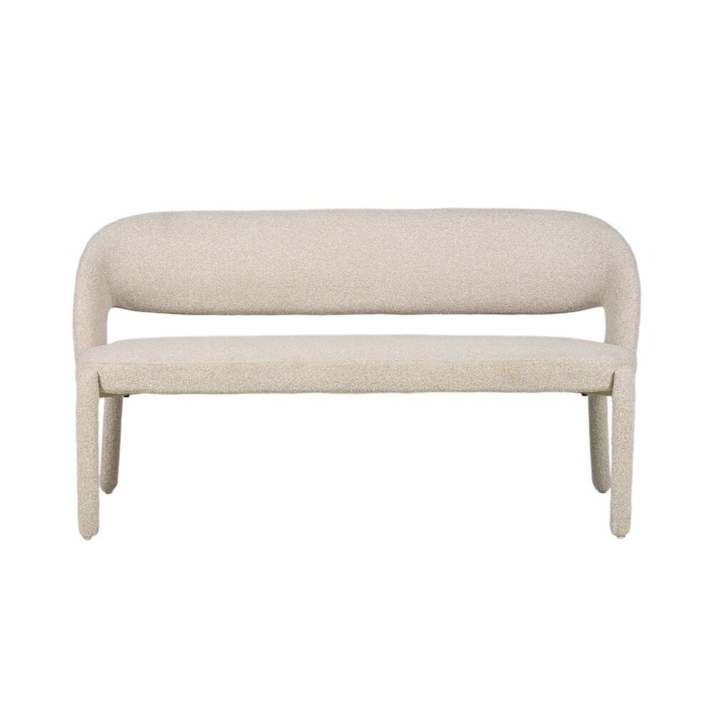 Bankje polypropyleen polyester taupe 160 cm