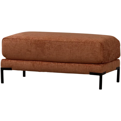 Poef Zelvo stof oranje 50 cm