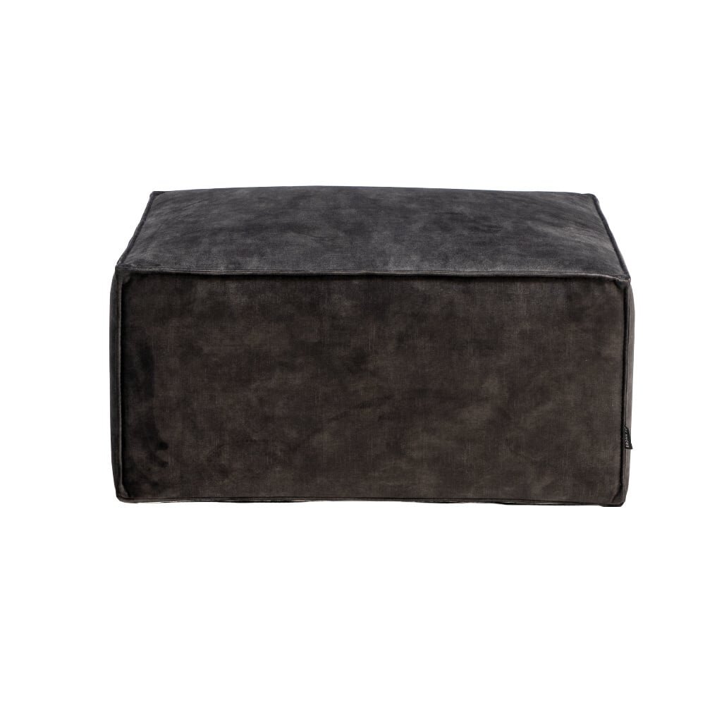 Poef velours antraciet 82 cm