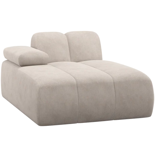 Chaise longue beige links 124 cm