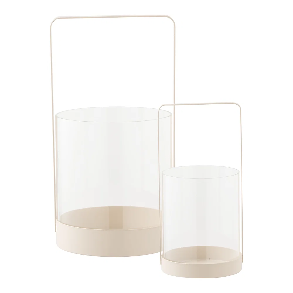 Decoratie glas beige 12 cm