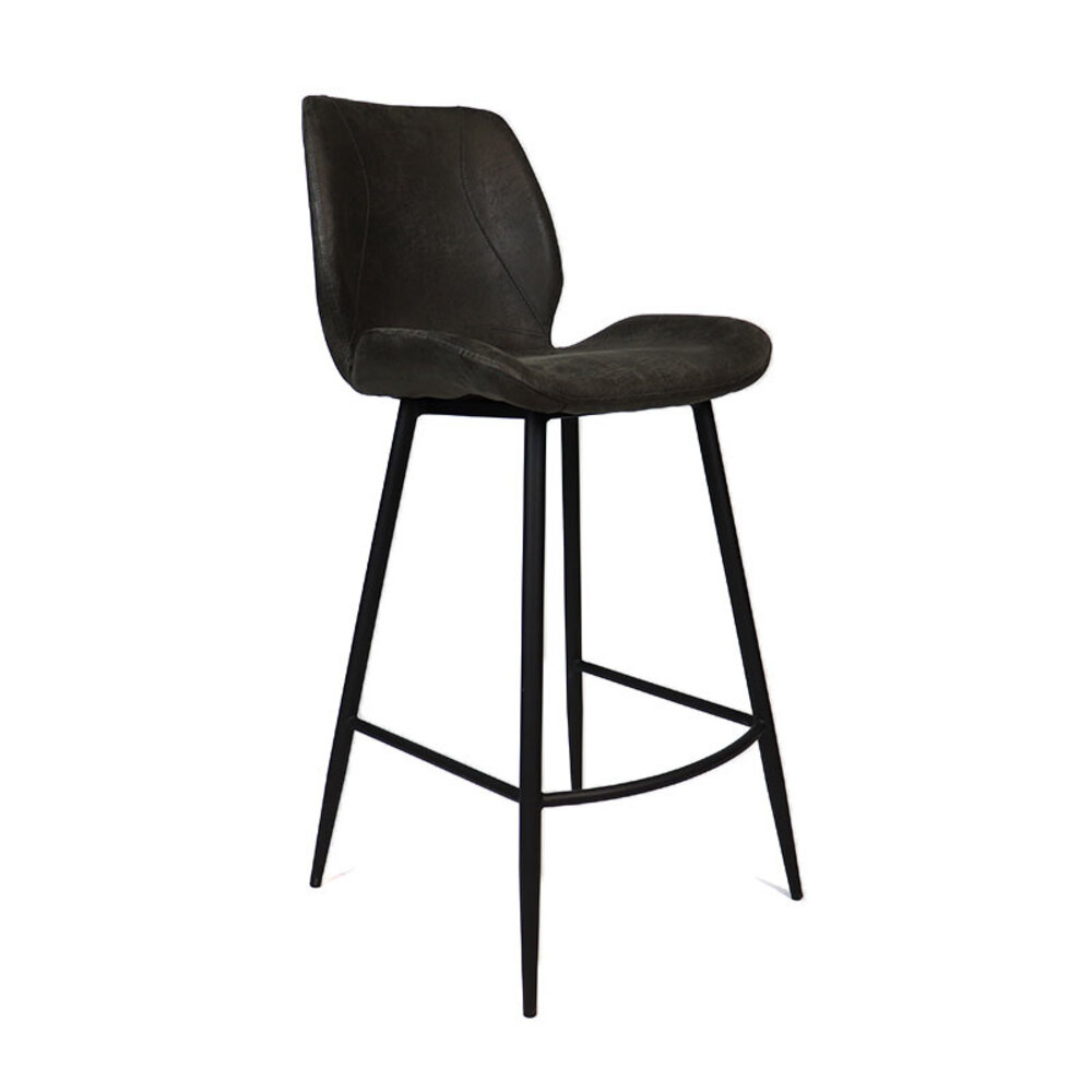 Barkruk eco-leer antraciet 69 cm