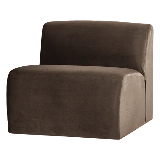 Bank velours 1-zits 84 cm