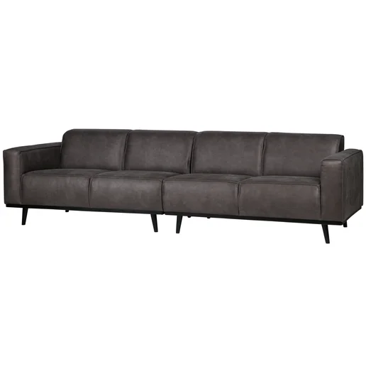 Bank polyester antraciet 4-zits 280 cm