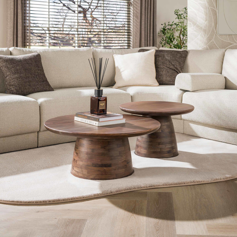 Salontafel rond set van 2 4