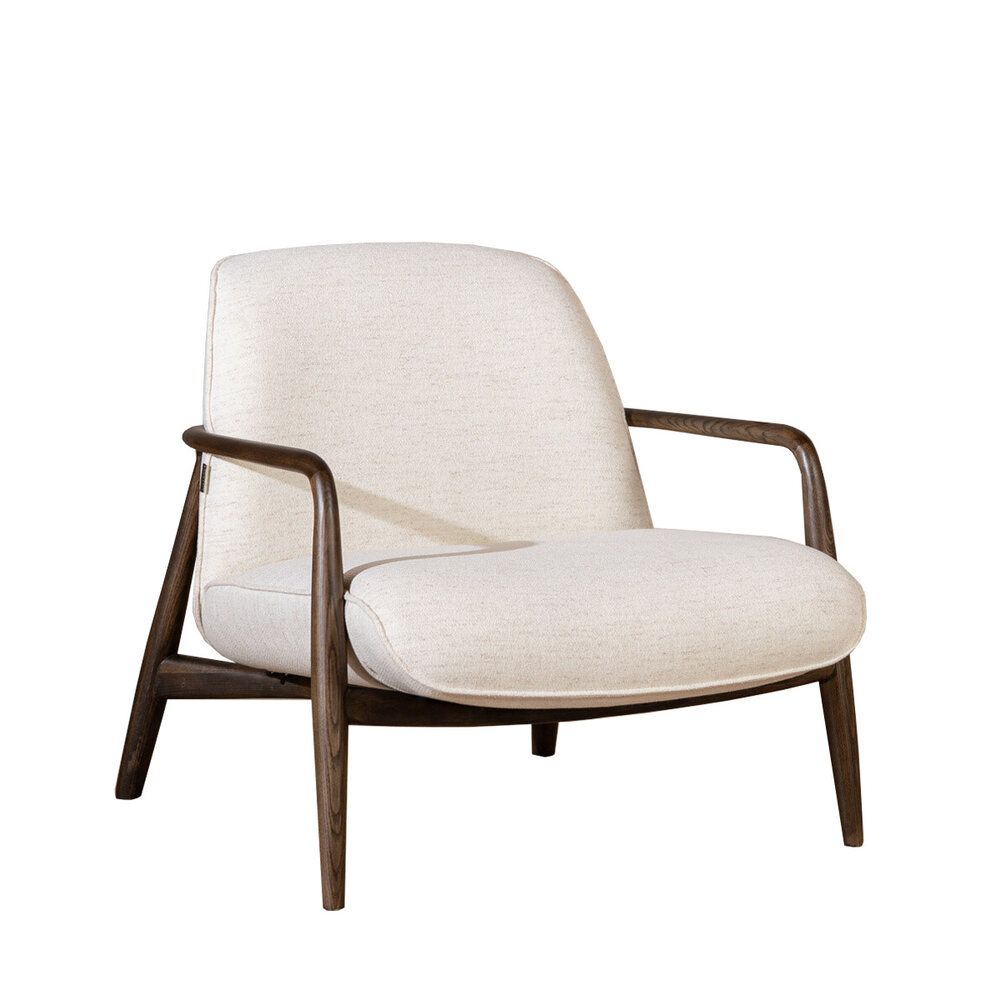 Fauteuil linnen gebroken wit