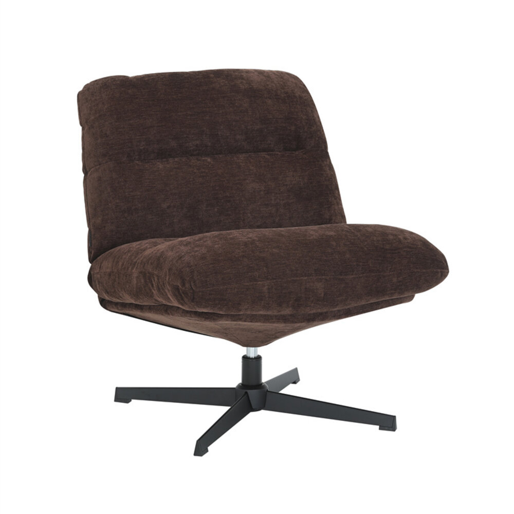 Fauteuil ja bruin draaibaar
