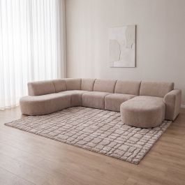 Vloerkleed polyester beige 8