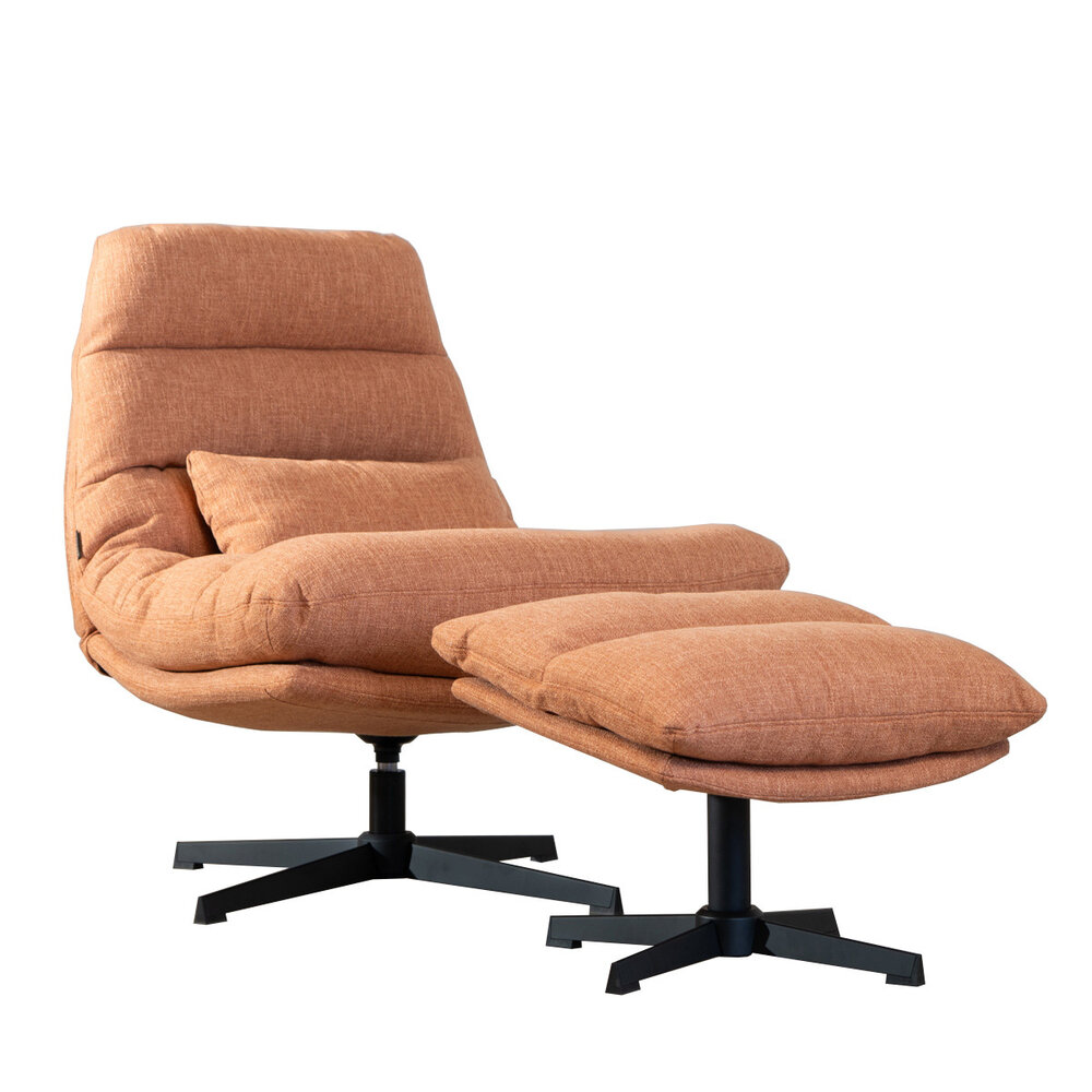 Fauteuil polyester koper draaibaar 80 cm