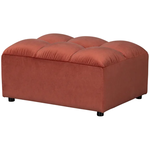 Poef velours roze 100 × 48 cm hoog