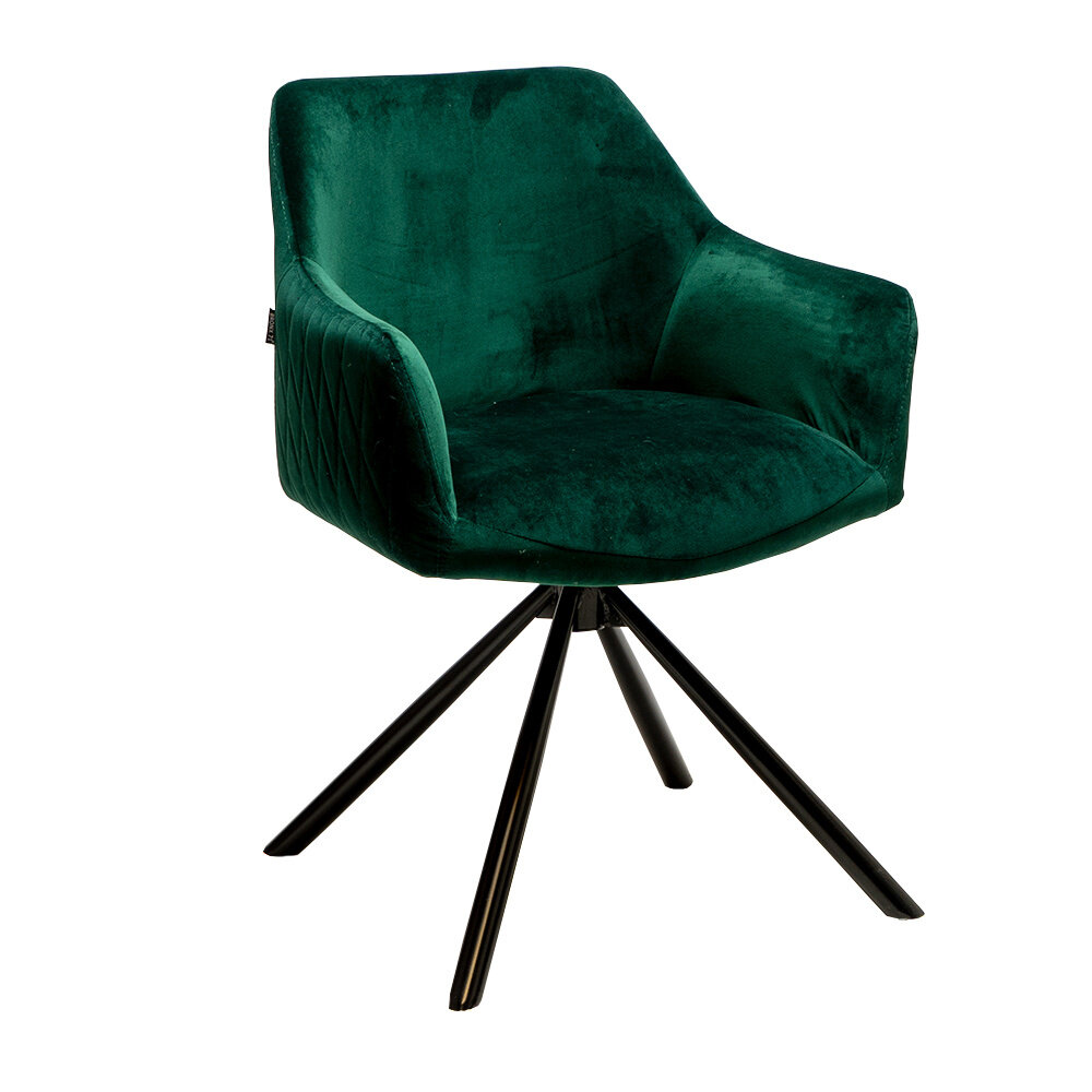 Stoel Belro velours donkergroen 60 × 79 cm hoog