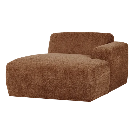 Chaise longue wol bruin rechts