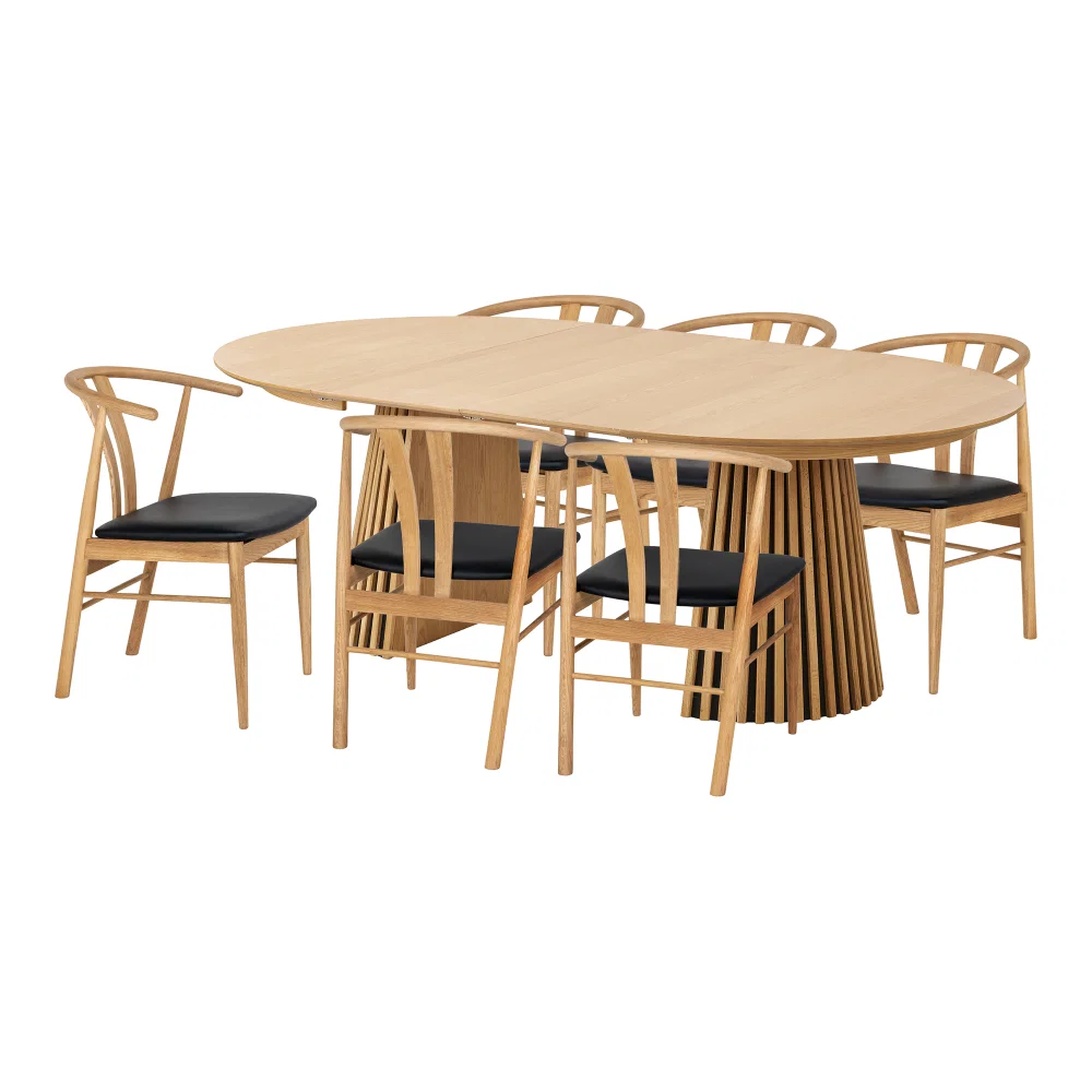 Eethoek eikenfineer 54 cm