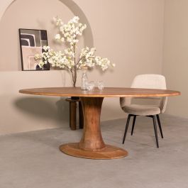 Eettafel mangohout naturel smooth 200 cm