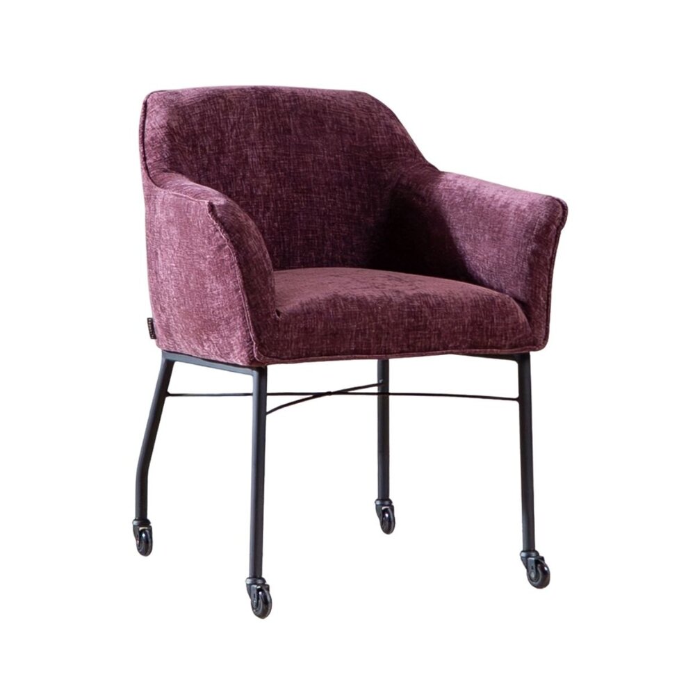 Stoel Koris chenille paars 62 cm