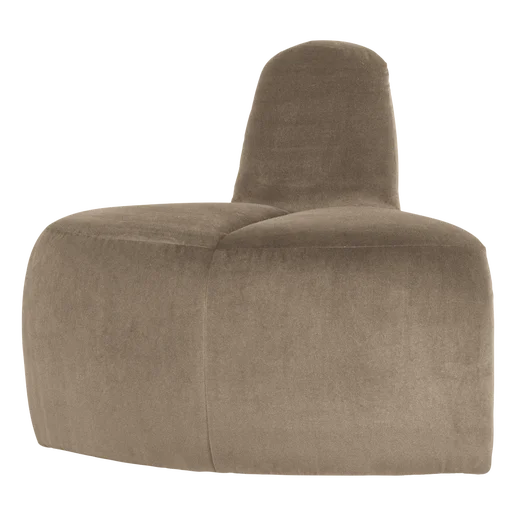 Bank velours taupe 73 cm