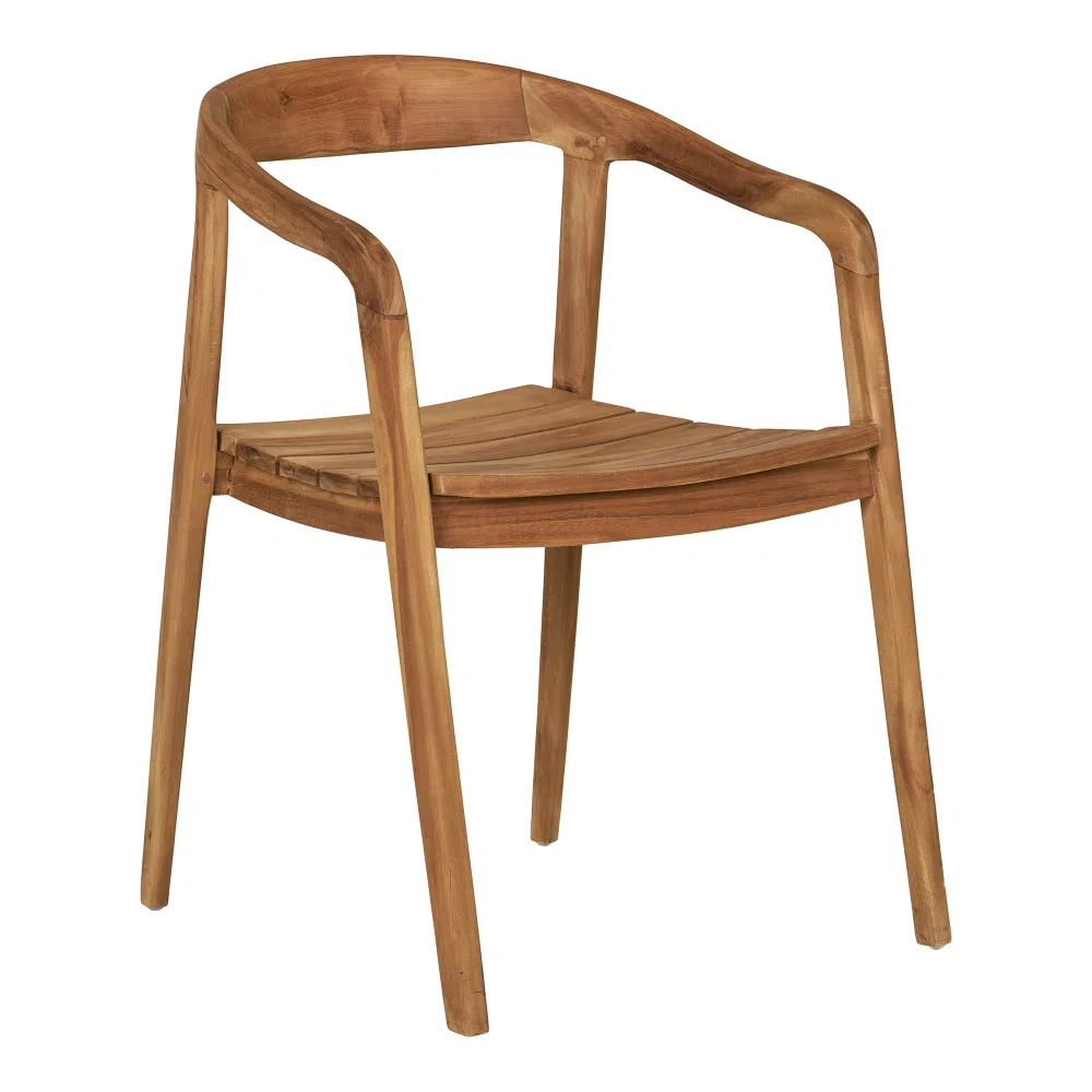 Eetkamerstoel teak naturel 54 cm