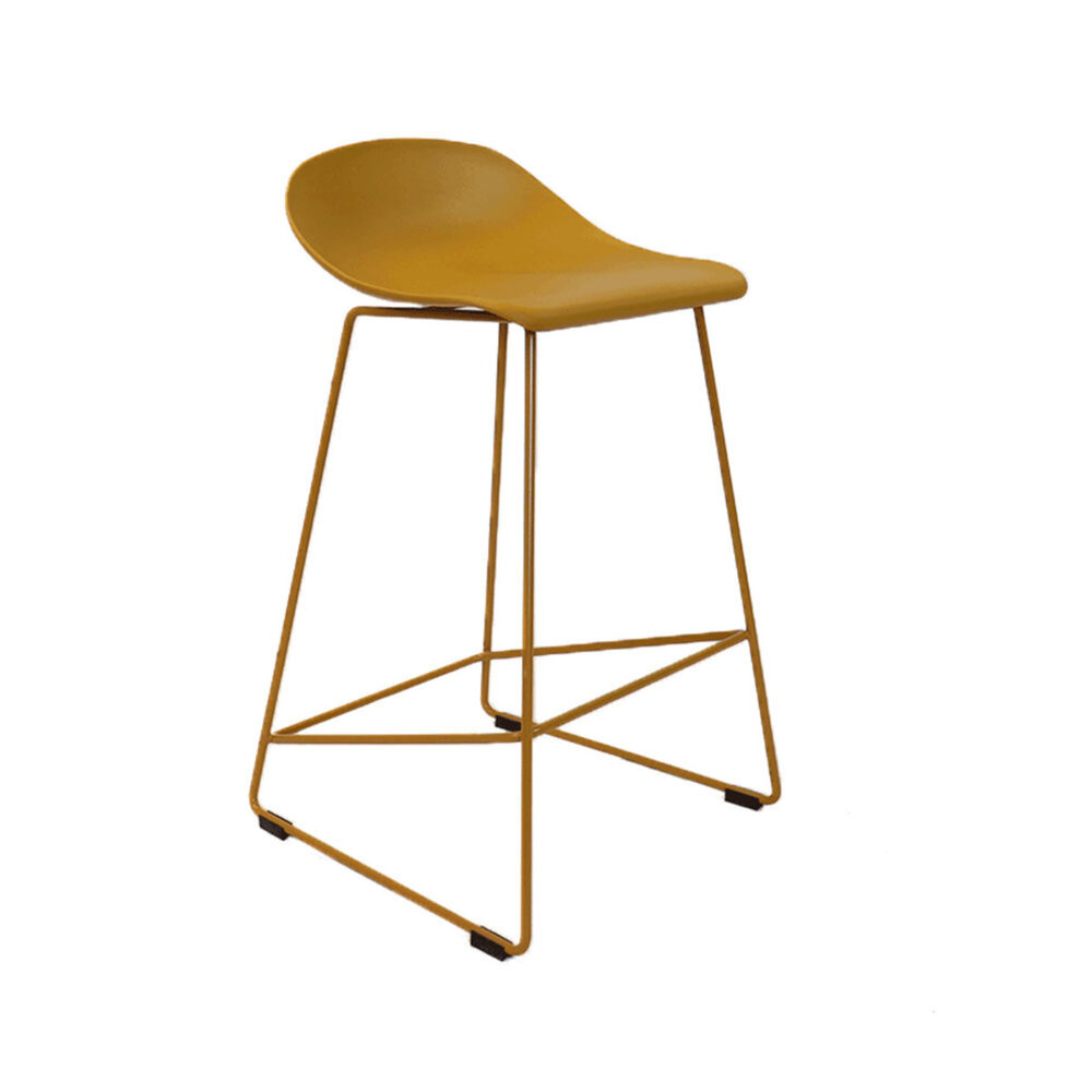 Barkruk kunststof geel 66 cm