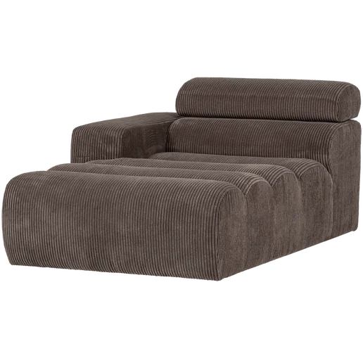 Chaise longue grijs links