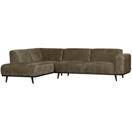 Hoekbank Olro polyester groen links 274 × 77 cm hoog