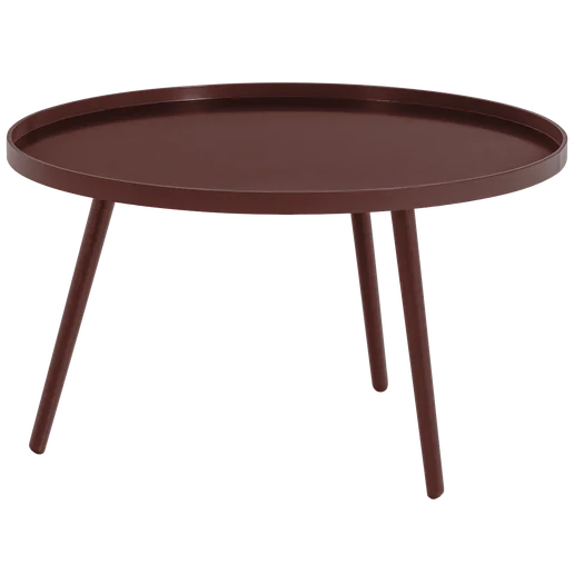 Bijzettafel MDF rood Ø78 cm