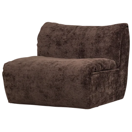 Bank polyester bruin 1-zits 91 cm