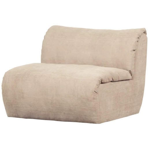 Bank polyester beige 1-zits