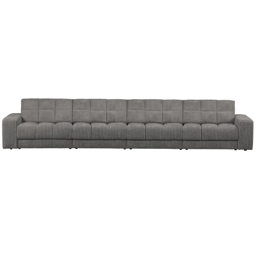 Bank Melmoen polyester grijs 4-zits