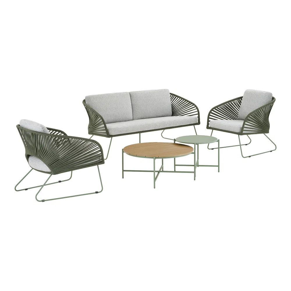 Loungeset schuim grijs
