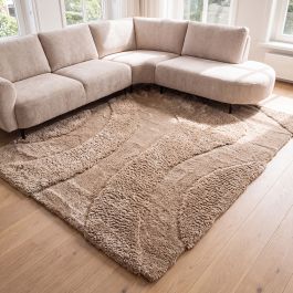 Vloerkleed Marna polyester beige