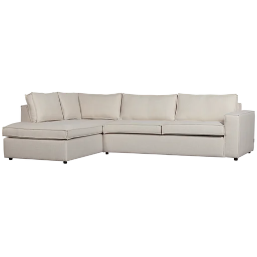 Hoekbank Vesia naturel links 283 cm